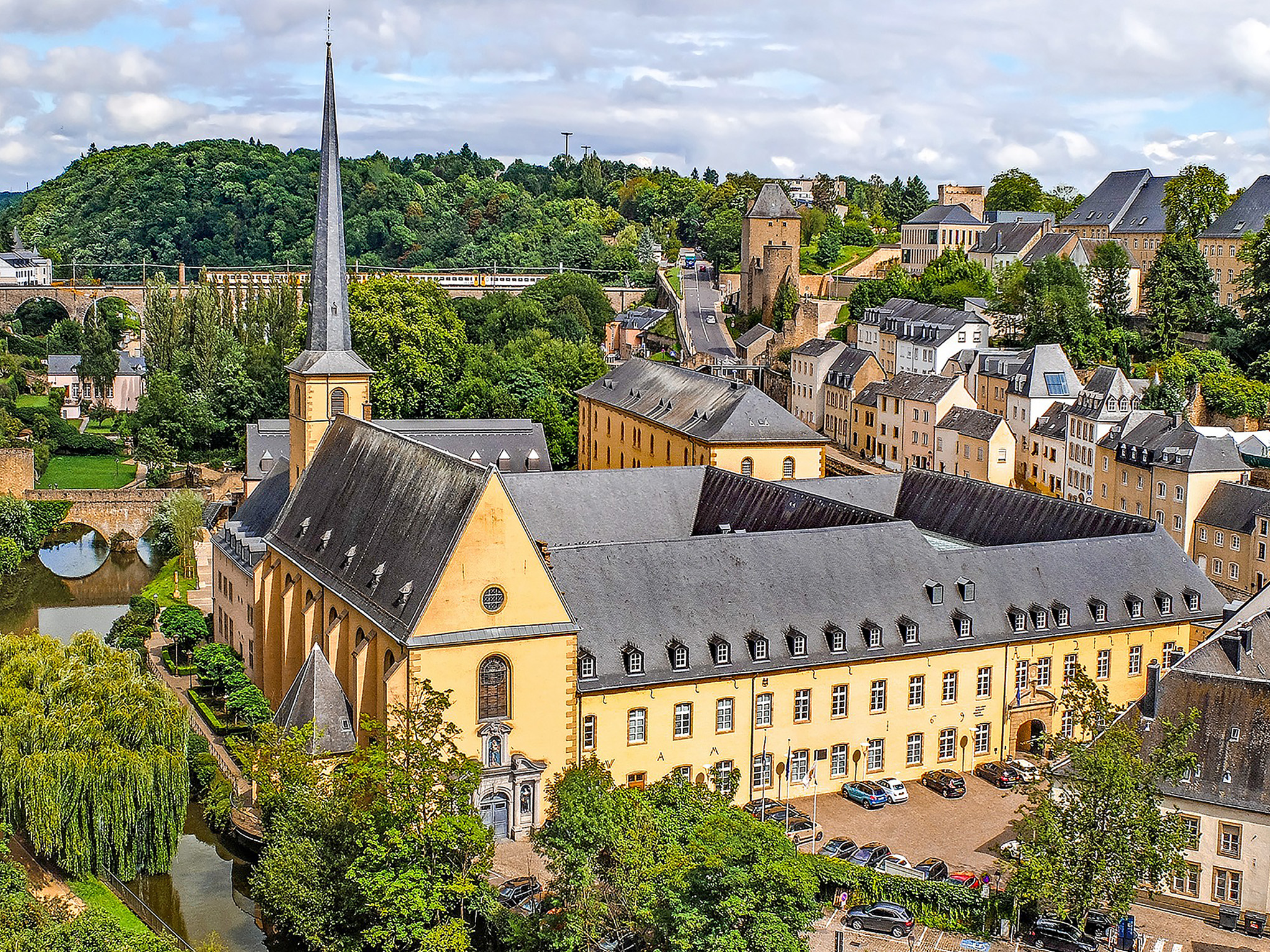 Vista aérea de la ciudad de Luxemburgo
